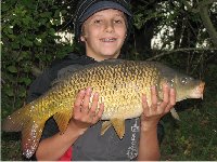 Vincent with a carp from Vincent's Lake