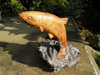 Carved salmon