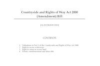 Countryside and Wildlife Act 2000 (Ammendment Bill)